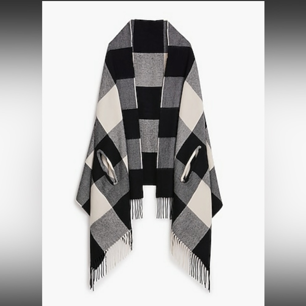 JCrew Buffalo Plaid Fri fed Shawl